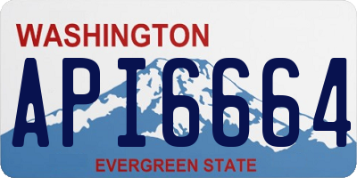 WA license plate API6664