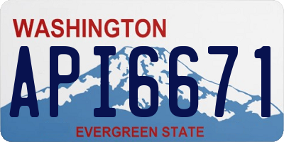 WA license plate API6671