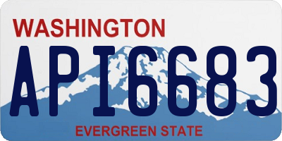 WA license plate API6683