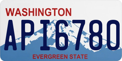 WA license plate API6780