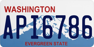 WA license plate API6786