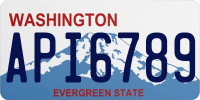 WA license plate API6789
