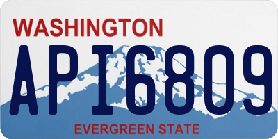 WA license plate API6809
