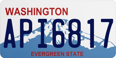 WA license plate API6817