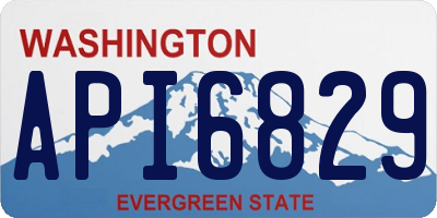 WA license plate API6829