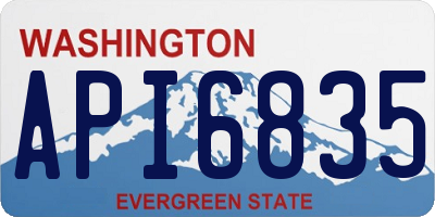 WA license plate API6835