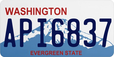 WA license plate API6837