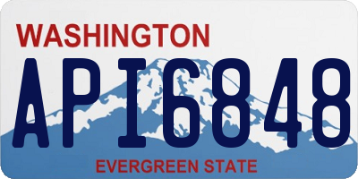 WA license plate API6848
