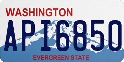 WA license plate API6850