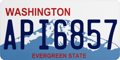 WA license plate API6857