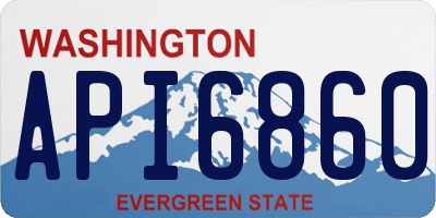 WA license plate API6860