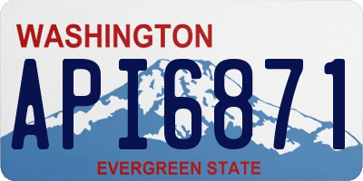 WA license plate API6871