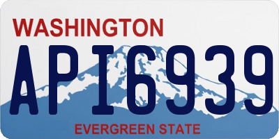 WA license plate API6939