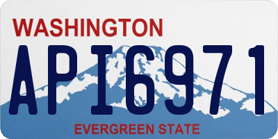 WA license plate API6971