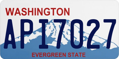 WA license plate API7027