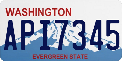 WA license plate API7345