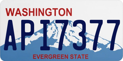 WA license plate API7377