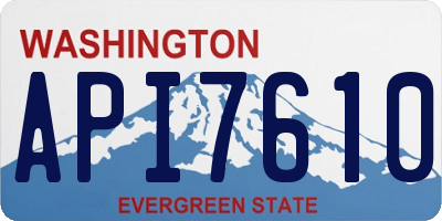 WA license plate API7610