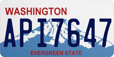 WA license plate API7647