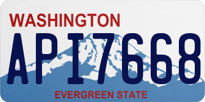 WA license plate API7668