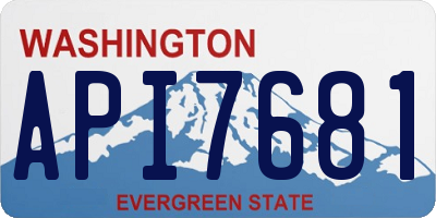 WA license plate API7681