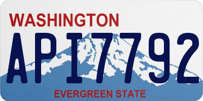 WA license plate API7792