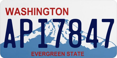 WA license plate API7847
