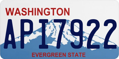 WA license plate API7922