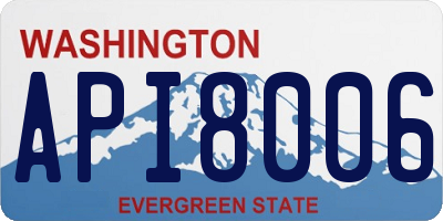 WA license plate API8006