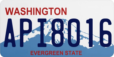 WA license plate API8016