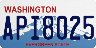 WA license plate API8025