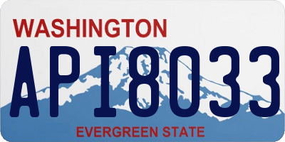 WA license plate API8033