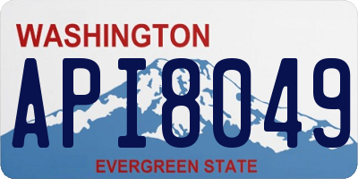 WA license plate API8049