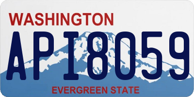 WA license plate API8059