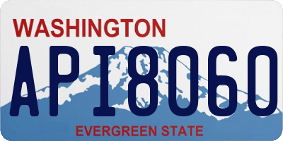 WA license plate API8060