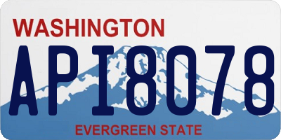 WA license plate API8078