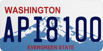 WA license plate API8100