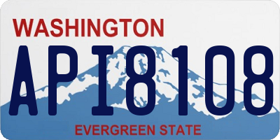 WA license plate API8108