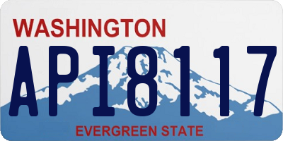 WA license plate API8117