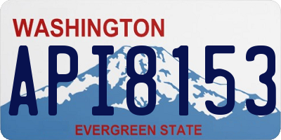 WA license plate API8153
