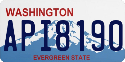 WA license plate API8190