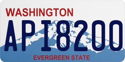 WA license plate API8200