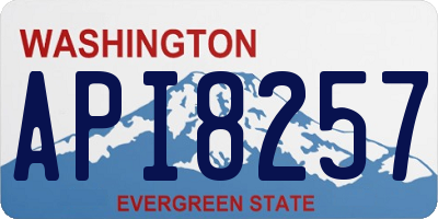 WA license plate API8257