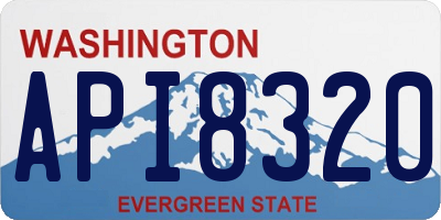 WA license plate API8320