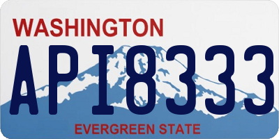 WA license plate API8333