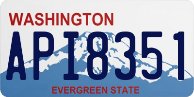 WA license plate API8351
