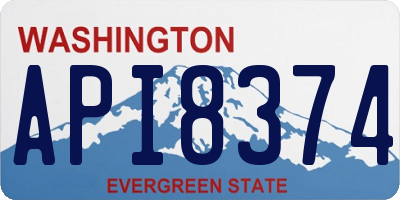 WA license plate API8374