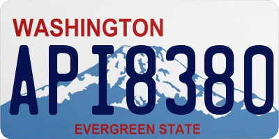 WA license plate API8380