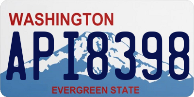 WA license plate API8398