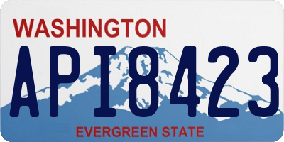 WA license plate API8423